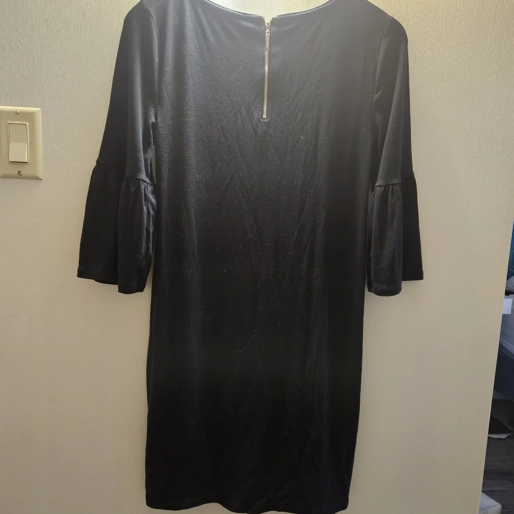 White House Black Market Black Long Sleeve Dress - Picture 2 of 7
